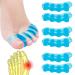 3Pairs Toe Separator Gel Toe Separators Stretchers Spacers Toe Spacer for Overlapping Toes to Relax Toes Toe Straighteners for Correct Bunions Manicure Spacer Running Yoga Pedicure(Blue) 3pairs Blue