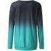 Women's Trendy Ombre Tie Dye Crewneck Sweatshirt - X-Large A01green - Buy Online on GoSupps.com