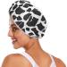 Black Graffiti Hair Towel 2 Pack - Super Absorbent Quick Dry Hair Turbans for Women & Girls | Ideal Hair Drying Solution - Buy Online on GoSupps.com
