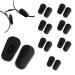 Ouligay 10 Pairs Eyeglass Nose Pads for Glasses Anti Slip for Glasses Slip-On Silicone Nose Pads for Eyeglasses Nose Piece Pads Anti-Slip Eyewear Protective Covers Nose Bridge Pads(Black)