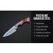BigCat Handmade Damascus Hunting Knife with Sheath - 10' Fixed Blade Walnut Handle | EDC Survival Knife for Men - Buy Online on GoSupps.com