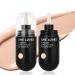 Long Lasting Liquid Foundation Full Coverage Sweatproof Oil Free Lightweight Matte Finish Even Skin Tone Mask Wrinkles and Wrinkles Natural Beige