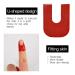 U Shaped Nail Protection Bands - Red Nail Polish Covers Stickers (50pcs) | International Shipping - Buy Online on GoSupps.com