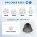 20 Pack Clear Hearing Aid Ear Domes - 10mm/8.5mm Invisible Silicone Tips for Hearing Aids - Buy Online on GoSupps.com