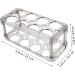 Hohopeti Box Egg Carton Plastic Serving Tray Egg Case for Refrigerator Food Trays Household Crisper re-usable Black 22.3X10.1X8.9CM - Buy Online on GoSupps.com