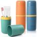3 pieces of toothbrushes case toothbrush travel case portable practical toothbrush holder plastic toothbrush container toothpaste toothbrush cup waterproof mouthwear for travel camping school