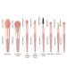 TouGod 8pcs Professional Makeup Brushes Set with Leather Bag - Portable Travel Powder Concealer Blush & Eye Brushes for Flawless Application - Buy Online on GoSupps.com