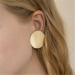 Bohemia Gold Circle Disc Earrings | Minimalist Geometric Studs for Women & Girls - Buy Online on GoSupps.com