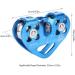 Alomejor Climbing Pulley 30KN | Outdoor Double Axle Heart-shaped Tandem Pulley Cart (Blue) - Ideal for Rock Climbing & Rope Work - Buy Online on GoSupps.com