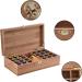 Beunyow Portable Bamboo Aromatherapy Gift Box - 25 Holes Essential Oils Storage Case for Nail Polish Fragrance Oils & Lipstick - Buy Online on GoSupps.com