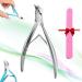 Grishay Easyclip Nail Clippers Cuticle Nippers Cuticle Cutter and Remover with Cuticle Trimmer Stainless Steel Cuticle Remover Tool for Thick Nails(1 Pcs a)