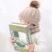 Yinuoday Toddler Baby Knit Hat Scarf Set | Winter Warm Beanie Cap with Circle Loop Scarf Neckwarmer in Beige - 2PCS - Buy Online on GoSupps.com