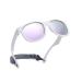 Pro Acme Unbreakable Polarized Baby Sunglasses Flexible Toddler Sunnies with Strap Soft Silicone Frame for 0-24 Months A9 - White Frame | Purple Mirrored Lens