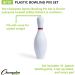 Champion Sports Plastic Bowling Pins Set - Red/White | Ideal for Training & Kids Games - Buy Online on GoSupps.com