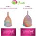 Buy Yuuki Soft Rainbow Jolly Small Menstruation Cup - Medical Silicone Menstrual Cup with Cleaning Cups - Eco-Friendly & Comfortable - Buy Online on GoSupps.com