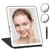 Jadazror Travel Mirror with Light and Detachable 3.5inch 10X & 20X Magnifying Mirror  9.85 * 7.5inch Large Travel Makeup Mirror with 3 Light Settings  Portable Lighted Makeup Mirror USB Rechargeable Black-with Magnifying...