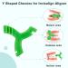 Y-Shaped Chewies for Aligner Trays Seater - DLENP 4 PCS Orthodontic Munchies for Invisalign (Unflavored Strawberry Mint Grape) - White Green Purple Pink - Buy Online on GoSupps.com