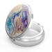 Pill dose with 3 compartments portable pill box for bag or wallet pills decorative metal medicine vitamin organizer unique gift (abstract marble) 51-abstract marble 1 piece