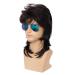 Qnbiar Men's Mullet Wig - Black Curly 70s/80s Cosplay Retro Punk Rocker Disco Synthetic Full Wig - International Shipping - Buy Online on GoSupps.com