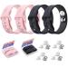 LYJEE Motion Sickness Bands for Adults and Kids Nausea Relief for Pregnant Women Seasickness Wristband for Cruise Ship Essentials Pink+black