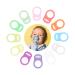 Neoreser silicone ring for pacifiers 12 pieces baby pacifier holder for pacifier chains Transparent silicone button buckles baby dummy pacifier clips brackets brackets