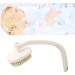 Back Bath Brush with Hanging Hole - 3 Brush Heads Long Curved Handle for Easy Use - Ideal Shower Brush for the Elderly - Buy Online on GoSupps.com