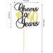 Arthsdite Cheers to 40 Years Cake Topper with Beer 40th Birthday Cake Picks Forty Years Old Birthday Party Decorations Supplies- Black Gold Glitter Black Gold 40 - Buy Online on GoSupps.com