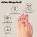 Original Miss Sophie Pedi Wraps | Hot Pink Pedicure | 27 Ultra-Thin Nail Strips for Natural & Acrylic Nails | Perfect for Gel & Shellac Finish - Buy Online on GoSupps.com
