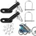 DikeBAO 2 pieces bike coupling trailer universal bike trailer coupling seat support couplings bicycle trailer for children's supporters dog trailer + 4 safety pen +1 multifunctional key