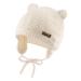 XIAOHAWANG Baby Earflap Beanie Hat Soft Baby Boy Knit Beanies Cute Bear Infant Toddler Girl Hats Autumn Winter 6-18 Months White