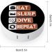 Eat Sleep Dive Repeat Contact Lens Kit - Portable Storage Box with Mirror | Cute Lens Holder for Travel - Buy Online on GoSupps.com