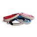 Chukchi collar for cats soft velvet adjustable with rhinestones and bells 4 pieces black pink red black ... black + red + pink + blue