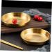 Zerodeko 3 Pcs Pickle Dish Flatware Korean Food Spices Snack Trays Plates Sauce Dish Soy Sauce Bowl Side Dish 13.5X13.5X2.5CMx3pcs Goldenx3pcs - Buy Online on GoSupps.com