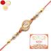 Ghasitaram Gifts Rakhi for Brother Rakhis Online - WO-13 Diamond Rakhi with 200 GMS of Kaju katli