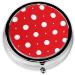 Red & White Polka Dot Mini Pill Box | 3 Compartment Travel Organizer | Portable Medicine Case for Home & Office - Buy Online on GoSupps.com