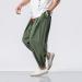 Men's Fashion Casual Solid Color Drawstring Pants | Wide Leg Elasticated, Plus Size | Army Green - Buy Online on GoSupps.com