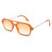 FEISEDY Reading Glasses for Women Men Vintage Square 70s Flat Aviator Sunglasses Anti Glare Eyestrain B2992 Orange 1.5 x