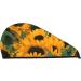 Sunflowers Microfiber Hair Towel - Super Absorbent Coral Velvet Wrap for Long Curly Thick Hair - Quick Dry for Women - Buy Online on GoSupps.com