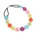 TSHAOUN 3 Multicolor Daisy Flower Headband Multi Colour Daisy Chain Elasticated Headband Fashion Floral Headbands Festival Hair Accessories for Festival Party Favor Wedding Party (3 Multicolor)