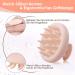 Beige Scalp Massage Brush - Silicone Shampoo Massager for Dandruff Removal & Hair Growth Stimulation | Worldwide Shipping - Buy Online on GoSupps.com