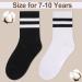 6 Pairs Children's Sports Socks - Multi-Colored Tennis Crew Socks for Girls (Ages 9-12) - Soft Cotton - Buy Online on GoSupps.com