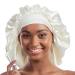 Alnorm Extra Large Satin Sleep Cap - Double Layer White | One Size for Ultimate Comfort - Buy Online on GoSupps.com