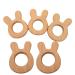Organic Wooden Animal Shape Teether - Handmade Beech Wood, Natural and Unfinished - Perfect DIY Shower Gift (Rabbit) - Buy Online on GoSupps.com