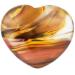 Nupuyai Volcano Cherry Quartz Heart Palm Worry Stone for Chakra Reiki Healing Crystal Love Stone for Home Decoration 45mm 04-multicolour/Volcano Cherry Quartz/45x40mm