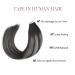 Sixstarhair 20PCS Tape-In Hair Extensions - Real Ombre Hair 40cm 50g Natural Black to Silver - Buy Online on GoSupps.com
