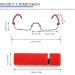 REAVEE Stylish Half Frame Reading Glasses for Women - Lightweight Red Rectangle Readers +3.0 with Case - Optimized for Comfort and Style - Buy Online on GoSupps.com