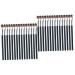 KALLORY 50 Pcs Eye Shadow Brush Makeup Applicator Eyeshadow Flat Makeup Brush Fine Point Miss 13.3X0.9CMx2pcs As Shownx2pcs