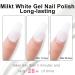 NXJ INFILILA Milky White Gel Nail Polish 15ml White Gel Nail Polish White Sheer Nail Polish Neutral Gel Nail Polish Nail Art French Manicure Salon & Home Gift for Women 0.5Oz A-white 01 - Buy Online on GoSupps.com