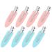 Abeillo 8 Pcs Makeup Hair Clips for Makeup  No Bend Hair Clips No Crease Hair Clips Seamless Hair Barrettes Clamps  Flat Hair Clip for Girls Woman Makeup Bangs Hair Styling (Pink  Blue) Pink + Blue