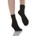 RELAXSAN 650C Diabetic Crew Socks - Unisex Five Finger Seamless Socks for Sensitive Feet - Cotton and Silver - 5XL Black - Size 9.5-11.5 Men / 11-12.5 Women - Buy Online on GoSupps.com